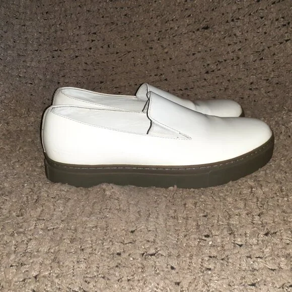 SATURDAYS NEW YORK CITY-Shiny White Leather Loafers-Sz 11-Excellent Amazon.com | kate spade new york Lori Loafer, Cream, 5  main image 4